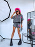 2in1 set "Amaretto" - T-shirt + shorts - graphite gray